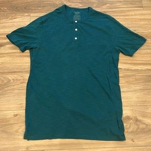 Vince slub cotton short sleeved Henley t-shirt